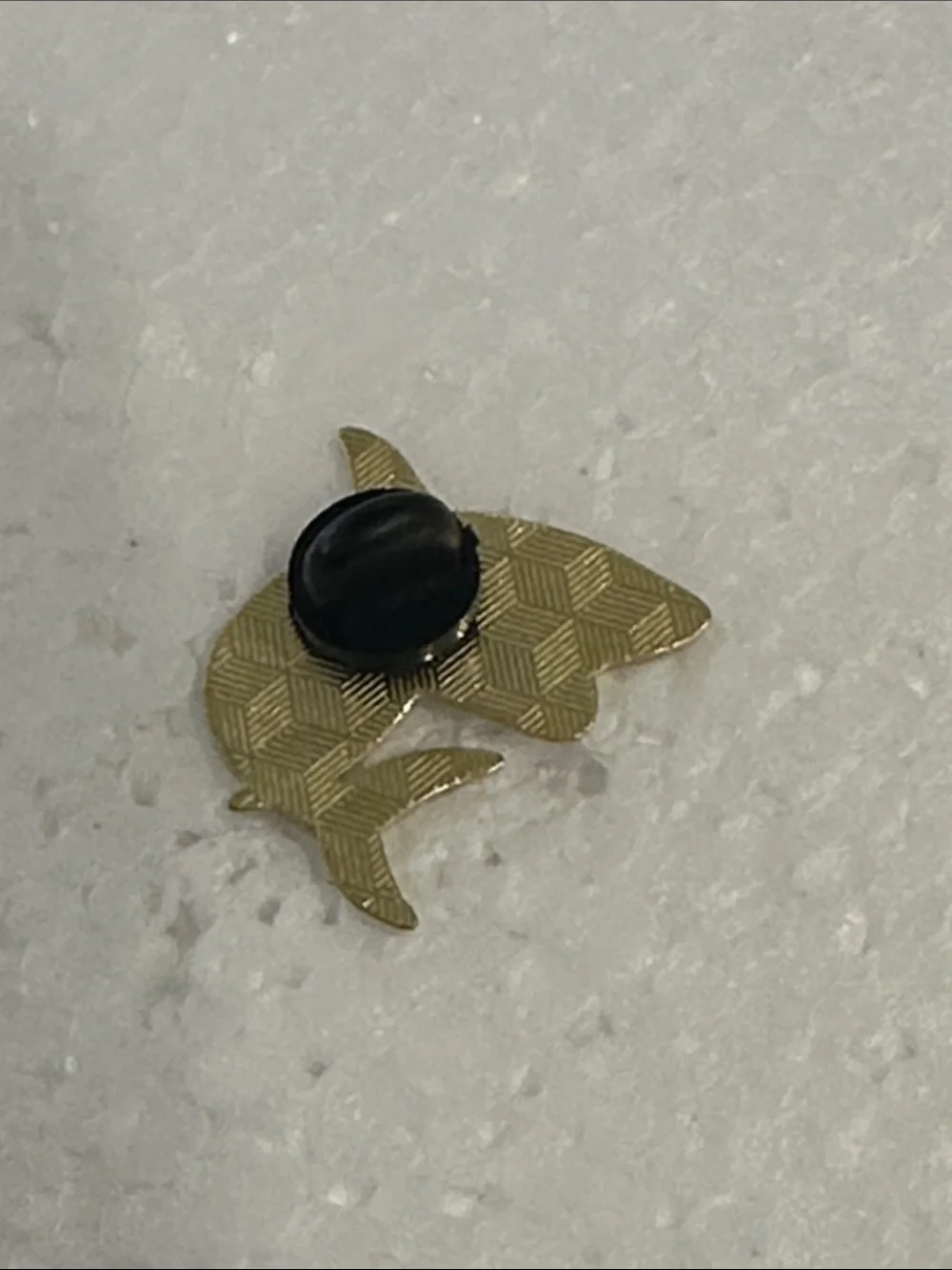 Blue Great White Shark Enamel Pin - Marine Fish Accessory